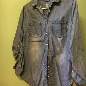 Denim button up shirt